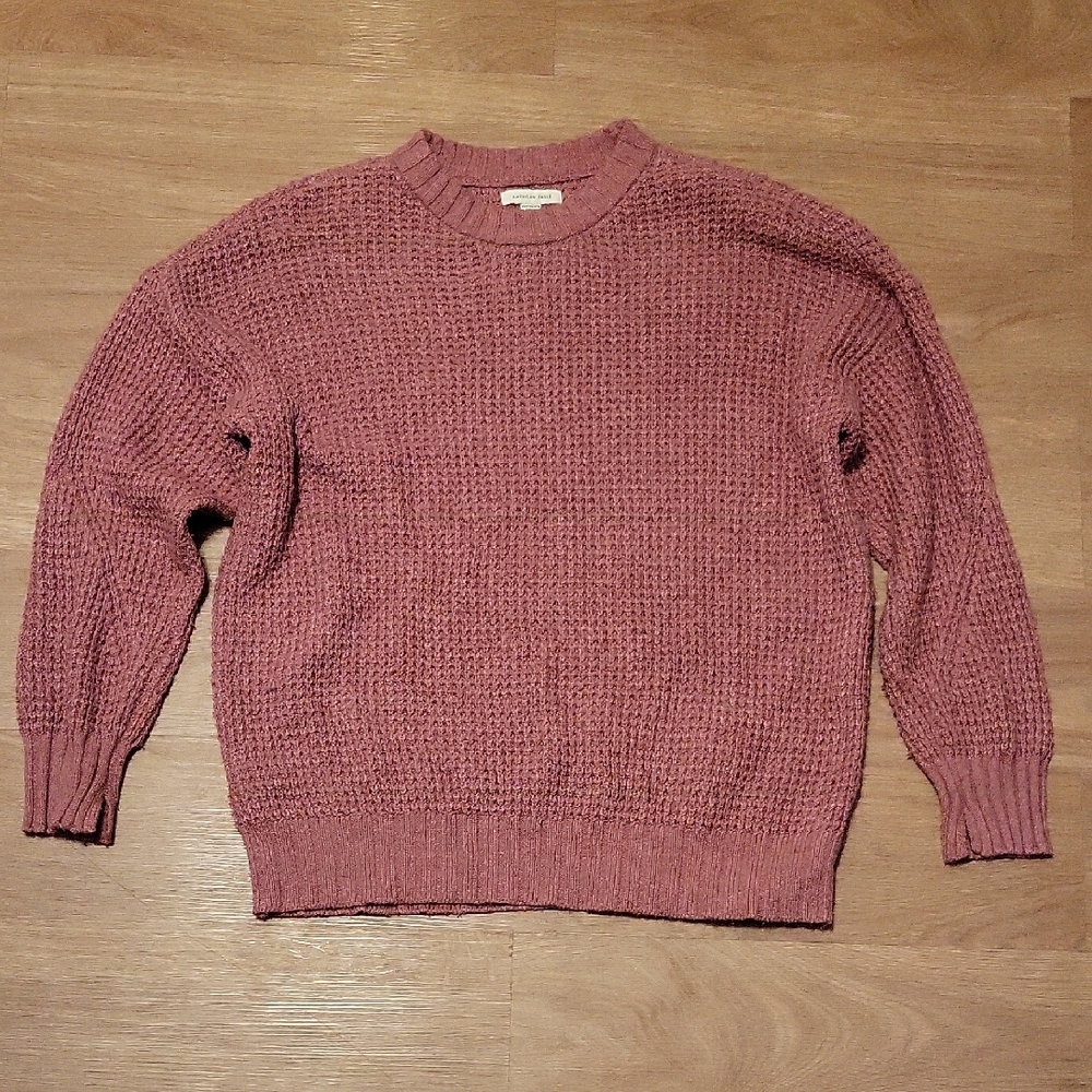 American Eagle Outfitters Dusty Rose Crew Neck Sweater